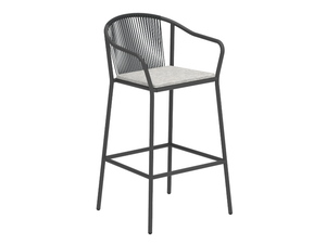 SAMBA - High aluminium garden stool with footrest _ Royal Botania